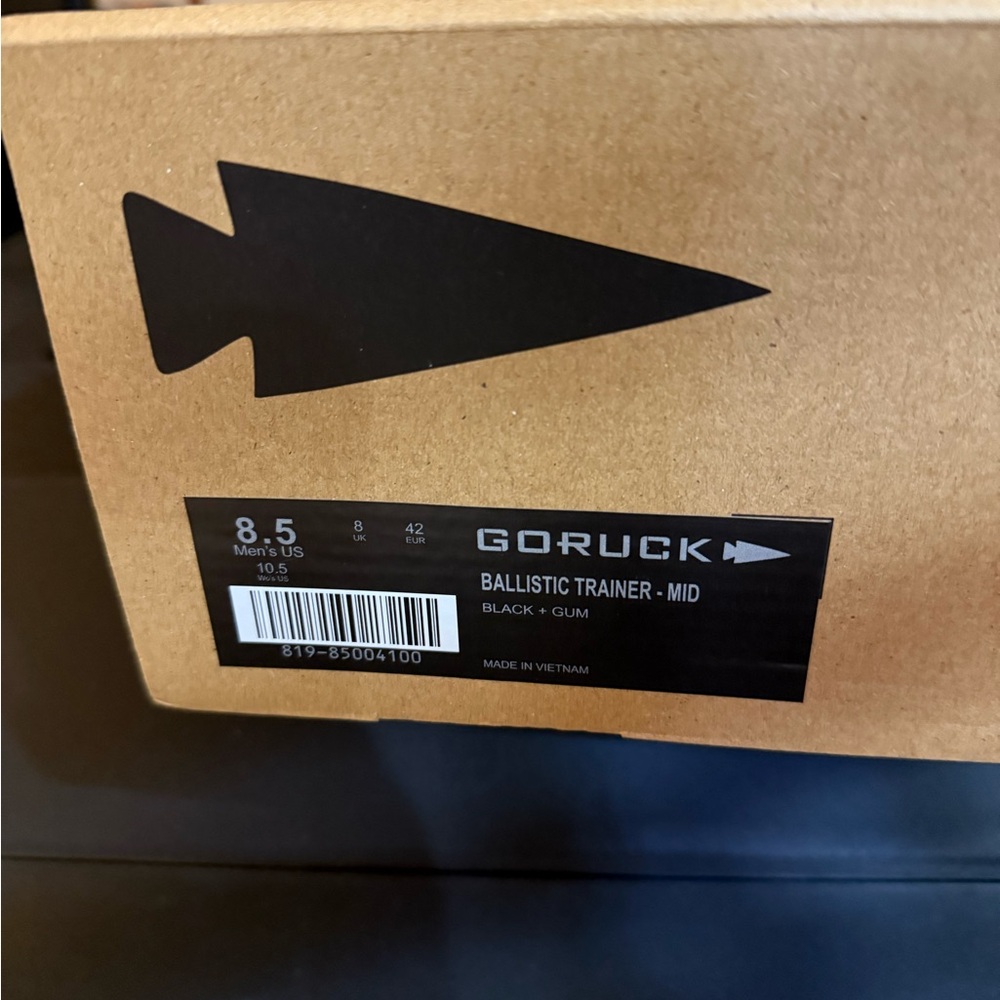 NIB GORUCK Men's Ballistic Trainer Mid Black Ruck Sneaker - Picture 2 of 4